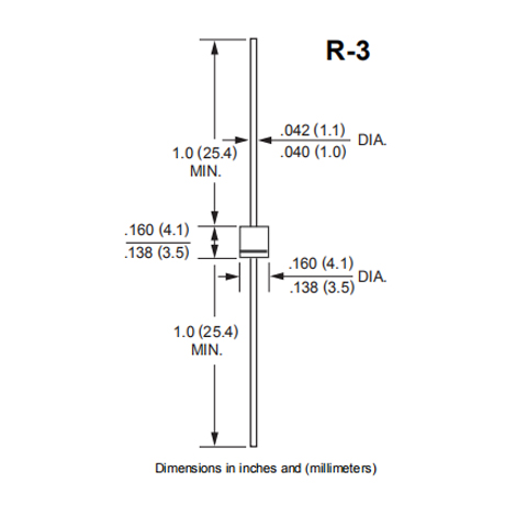 ASEMI R-3 尺寸圖