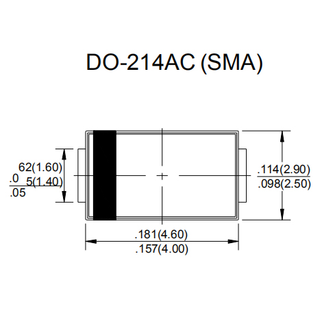 ASEMI SMA 尺寸圖1